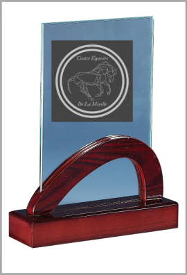 Trophée Verre & Bois Personnalisé 165-11DE-LO
