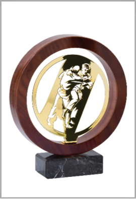 Trophée Bois Métal Judo JX04