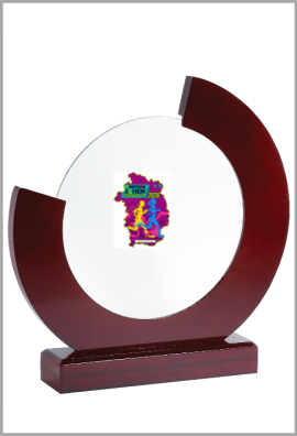 Trophée Verre & Bois Personnalisé 156-81-LO
