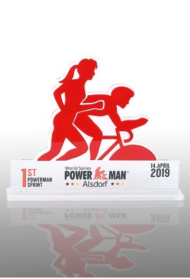 Trophée Powerman en Acryglass