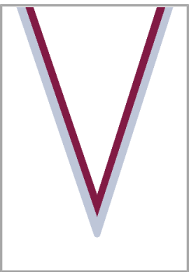 Ruban Médaille  Blanc/Rouge : 6055-1