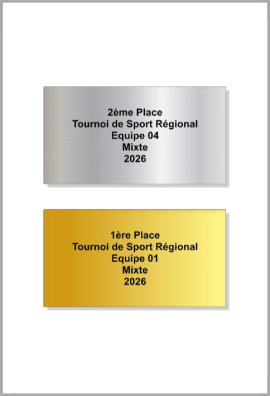Plaquette Gravée 75mm- x 40mm