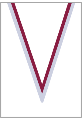 Ruban Médaille  Rouge/Blanc  : 6035-1