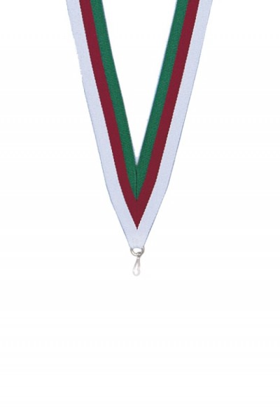 Ruban Médaille  Vert-Rouge-Blanc - 6037