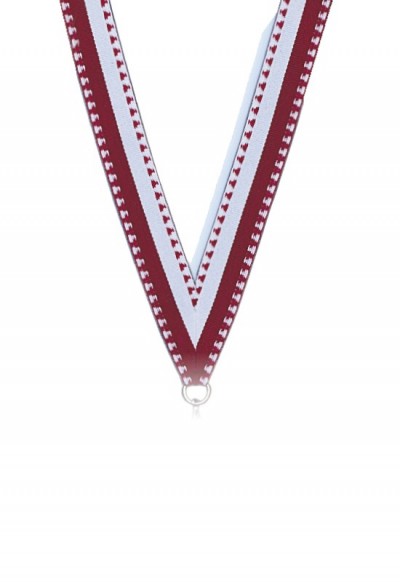 Ruban Médaille  Blanc-Rouge - 6041