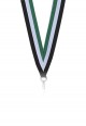 Ruban Médaille  Vert-Blanc-Noir - 6046