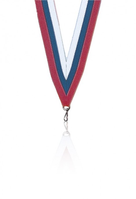 Ruban Médaille  Blanc-Bleu-Rouge - 6049