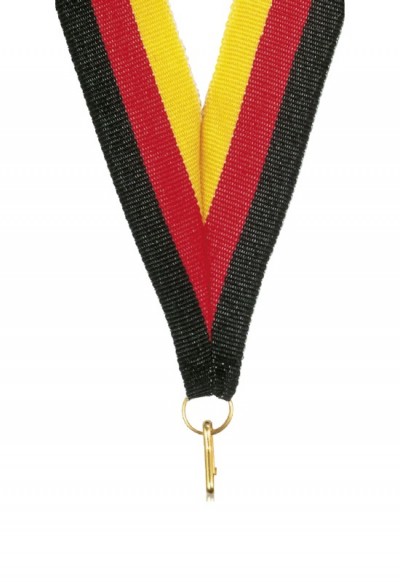Ruban Médaille Noir-Rouge-Jaune - 6050
