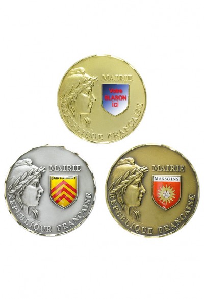 Médaille Mairie Ø 70 mm Logotée - A31