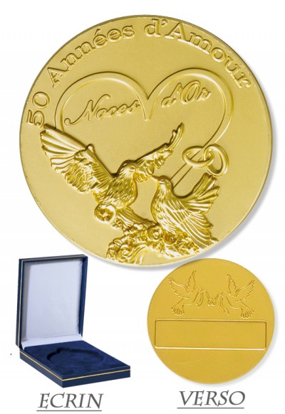Médaille Noces d'Or Ø 70 mm – A35
