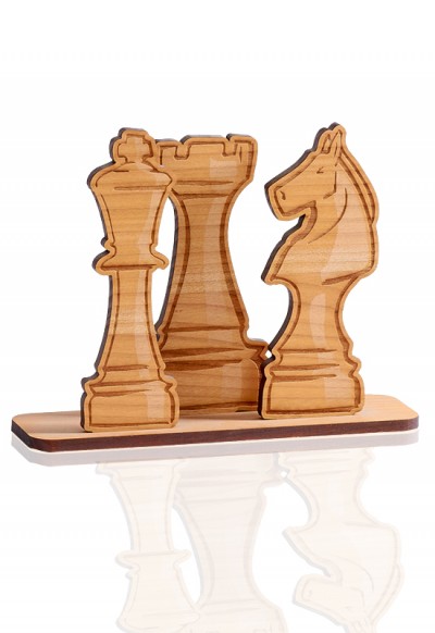 Trophée échecs Bois