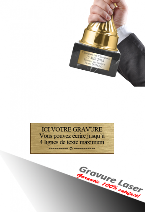 Plaquette Gravée 55mm- x 20mm