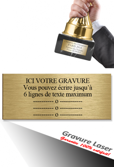 Plaquette Gravée 95mm- x 40mm