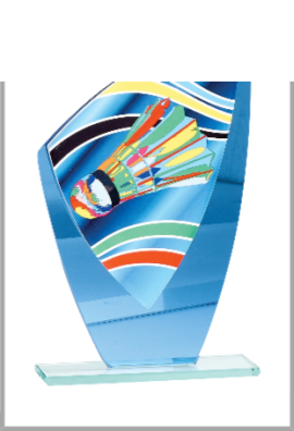 Trophée Verre Badminton 66201