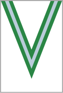 Ruban Médaille  Vert/Blanc/Vert : 6052