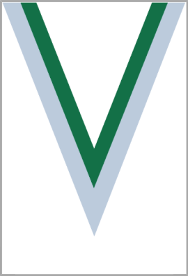Ruban Médaille  Blanc/Vert  : 6039