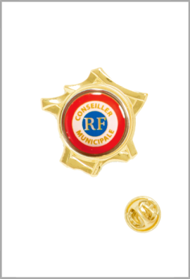Pin's Carte de France  Conseiller Municipal
