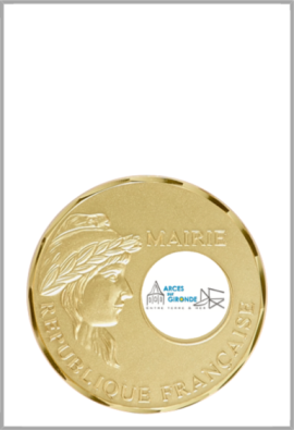 Médaille Mairie Ø 70 mm Logotée - A30