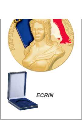 Médaille Marianne Couleur Ø 70 mm – A38