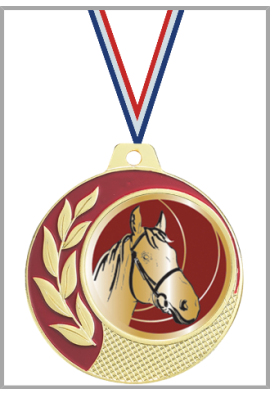 Médaille Ø 70 mm Équitation  - CZ07