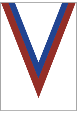 Ruban Médaille  Rouge/Bleu  : 6044