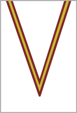 Ruban Médaille  Rouge/Jaune/Rouge  : 6048-1