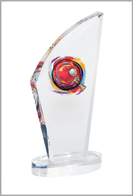 Trophée Acryglass Personnalisé 158-11-SU