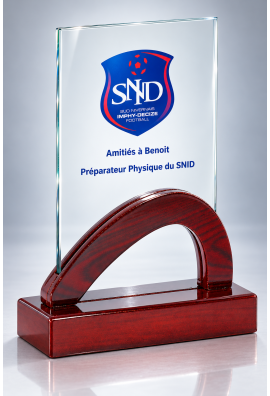 Trophée Verre & Bois Personnalisé 157-61DE-SU