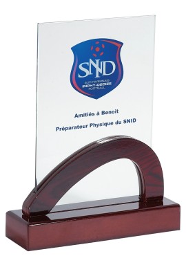 Trophée Verre & Bois Personnalisé 157-61DE-LO