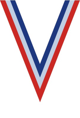 Ruban Médaille  Bleu/Blanc/Rouge  : 6021