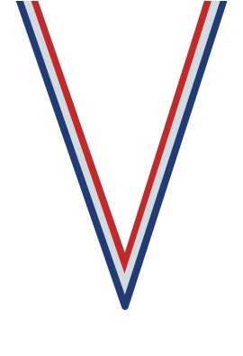 Ruban Médaille  Bleu/Blanc/Rouge  : 6022