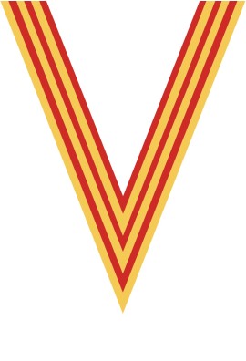 Ruban Médaille  Jaune/Rouge  : 6032