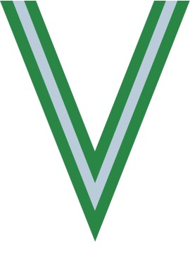 Ruban Médaille  Vert/Blanc/Vert : 6052