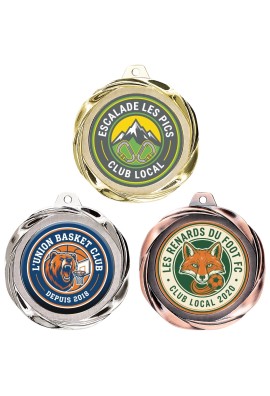 Médaille Logotée Ø 70 mm - Q-044-LO
