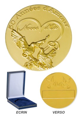 Médaille Noces d'Or Ø 70 mm – A35