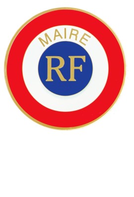 Cocarde Métal Maire Ø 75 mm