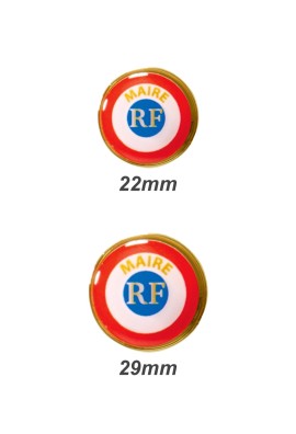 Pin's Tricolore Maire Ø22mm
