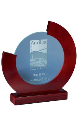 Trophée Verre & Bois Personnalisé 164-51-LO