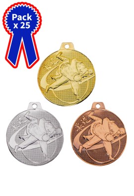 Lot de 25 Médailles Ø 70 mm Judo – Q-092