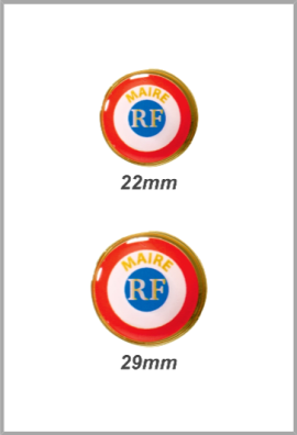 Pin's Tricolore Maire Ø22mm