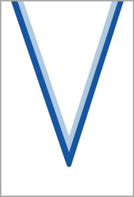 Ruban Médaille  Blanc/Bleu  : 6043-1