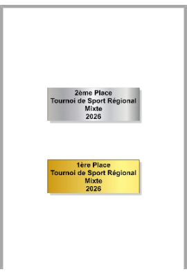 Plaquette Gravée 55mm- x 20mm