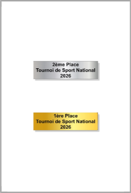 Plaquette Gravée 55mm- x 15mm