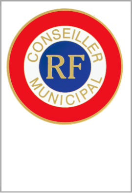 Cocarde Métal Conseiller municipal Ø 75 mm