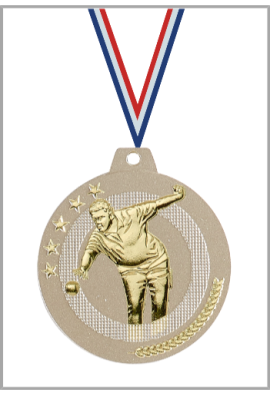 Médaille Ø 50 mm Boules & Pétanque  - NQ11