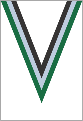 Ruban Médaille  Vert/Blanc/Noir  : 6046