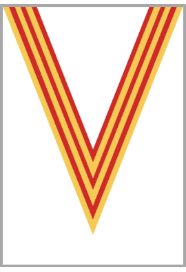 Ruban Médaille  Jaune/Rouge  : 6032