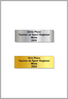 Plaquette Gravée 65mm- x 20mm
