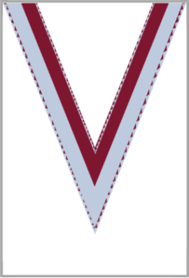Ruban Médaille  Blanc/Rouge  : 6041