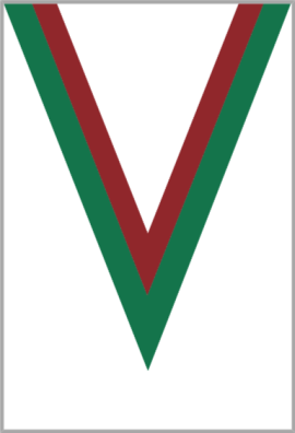 Ruban Médaille  Vert/Rouge  : 6042